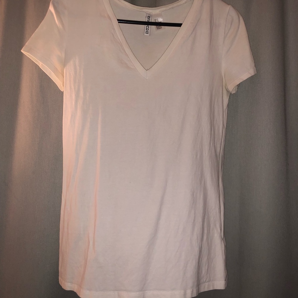White V-Neck